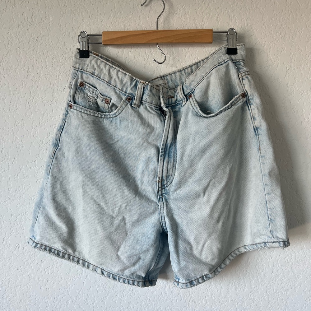 Zara Sky Blue Denim Shorts